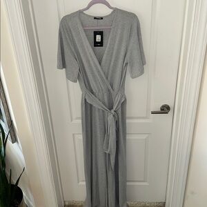 Fashion Nova Gray Jumpsuit
